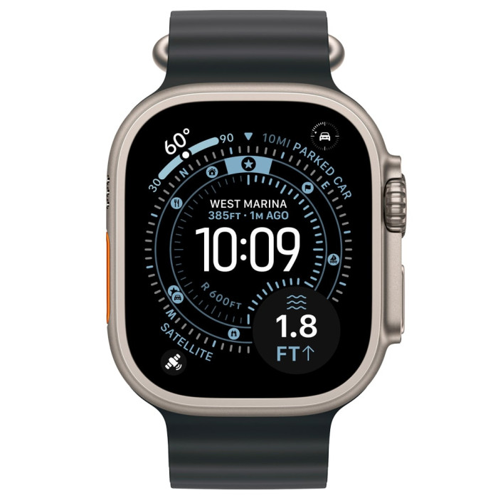 Apple Watch Ultra 3 Natural Titanium, Black Ocean Band, LTE Як новий