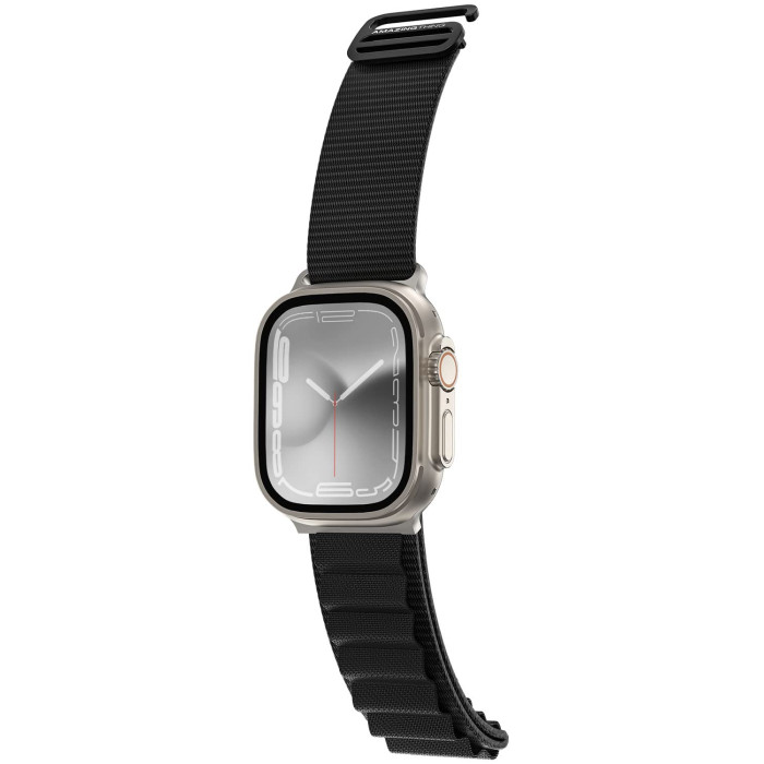 Ремінець для Apple Watch - 42/44/45/46/49mm, AmazingThing Titan Sport Loop, Black