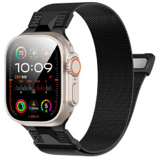 Ремінець для Apple Watch - 42/44/45/46/49mm, AhaStyle Stainless Steel Magnetic, Black