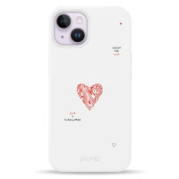 Чохол для iPhone 14 - Pump Silicone Minimalistic MagSafe, Heart Red