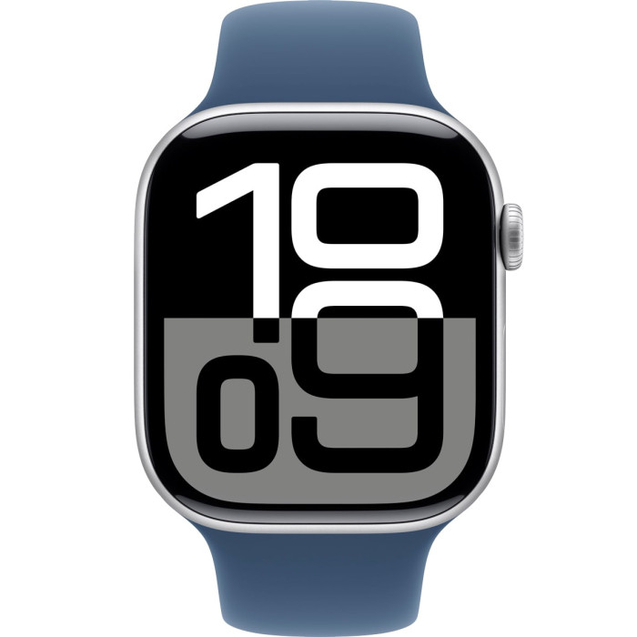 Apple Watch S10 42mm Silver, Denim Sport Band (S/M) LTE
