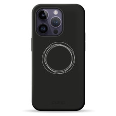 Чохол для iPhone 14 Pro Max - Pump Silicone Minimalistic MagSafe, Circles on Dark