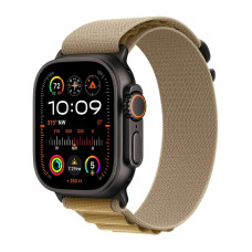 Apple Watch Ultra 2 2024 Black Titanium, Tan Alpine Loop (M), LTE