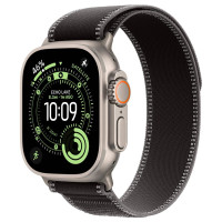 Apple Watch Ultra 3 Natural Titanium, Black/Charcoal Blue Trail Loo, (M/L), LTE