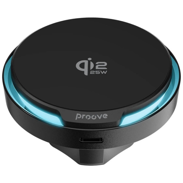 Тримач з безпровідною зарядкою Proove Spark Qi2.2 25W black