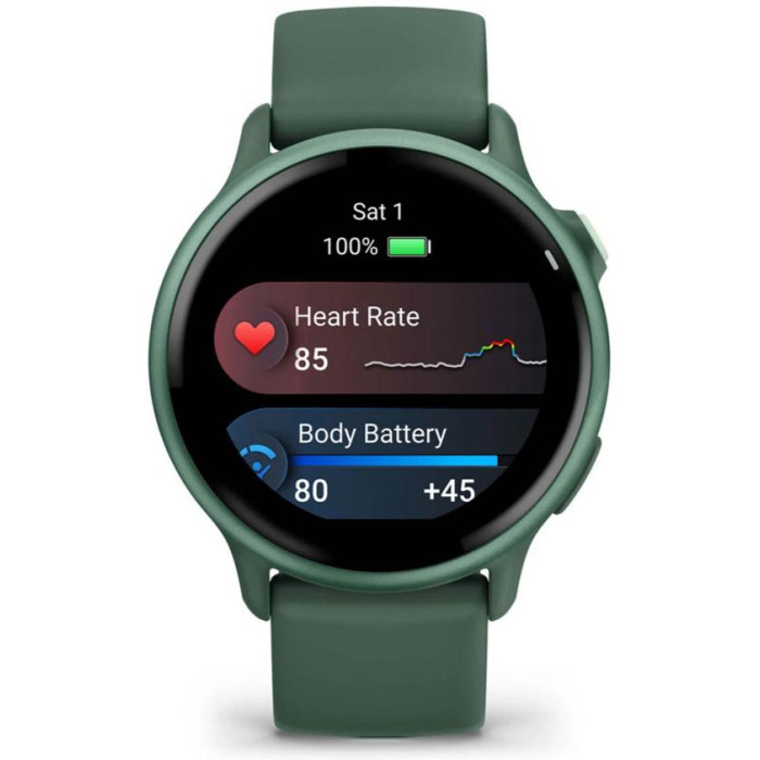 Смарт-годинник Garmin Vivoactive 6 Metallic Jasper Green with Jasper Green Band