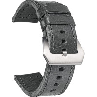 Ремінець для годинника Garmin - Quick Release 26mm, Hemsut Italy Geunine Leather Handmade, Black
