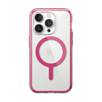 Чохол для iPhone 14 Pro - Speck Presidio Perfect-Clear With Impast Geometry MagSafe, Pink