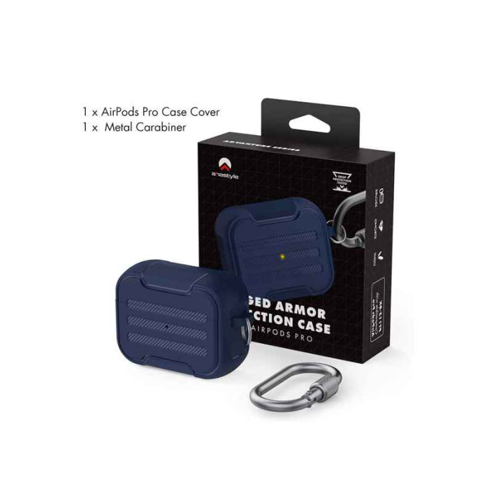 Чохол для Apple AirPods Pro - AHA Style Rugged Hard-Shell Case, Midnight Blue