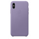 Чохол для iPhone X/Xs - Leather, Lilac (HC)