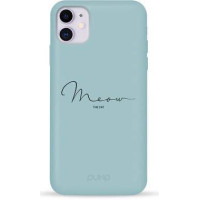 Чохол для iPhone 11 - Pump Silicone Minimalistic, Meow Light Blue