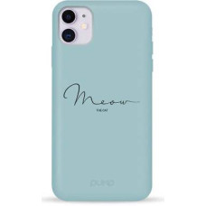 Чохол для iPhone 11 - Pump Silicone Minimalistic, Meow Light Blue