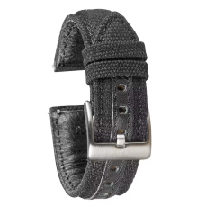 Ремінець для годинника Garmin - Quick Release 22mm, Hemsut Canvas Nylon Leather, Black