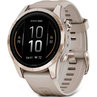 Смарт-годинник Garmin Epix Pro (Gen 2) Sapphire AMOLED 42mm Soft Gold with Light Sand Band
