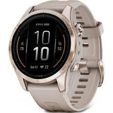 Смарт-годинник Garmin Epix Pro (Gen 2) Sapphire AMOLED 42mm Soft Gold with Light Sand Band