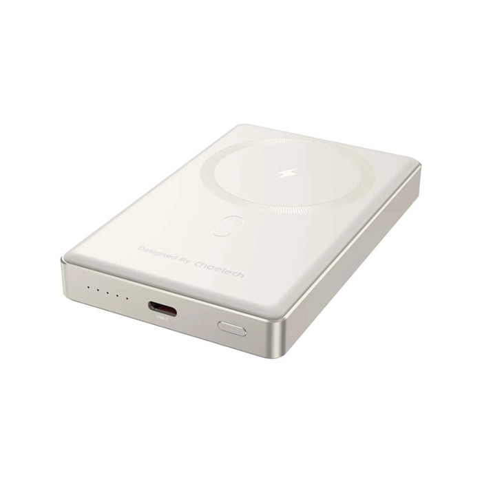 Додатковий аккумулятор Choetech 10000mAh Ultra-Thin Magnetic PD 20W White