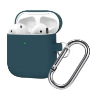 Чохол для Apple AirPods 2 - Silicon Case With Carabiner, Atrovirens