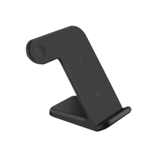 Бездротова зарядна станція - COTEetCI, WS-18 3-in-1 Wireless Charger, Black