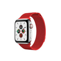 Ремінець для Apple Watch - 42/44/45/46/49mm, Milanese Loop, Red (HC)