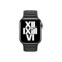 Ремінець для Apple Watch - 38/40/41mm, Leather Link, Black (S/M)