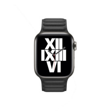 Ремінець для Apple Watch - 38/40/41mm, Leather Link, Black (S/M)