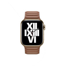 Ремінець для Apple Watch - 38/40/41mm, Leather Link, Brown (S/M)