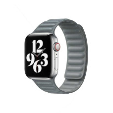 Ремінець для Apple Watch - 38/40/41mm, Leather Link, Grey (S/M)