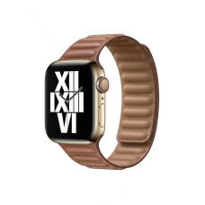 Ремінець для Apple Watch - 42/44/45/46/49mm, Leather Link, Brown (S/M)