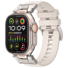 Ремінець для Apple Watch - 42/44/45/46/49mm, AhaStyle Rubber Rugged, Starlight