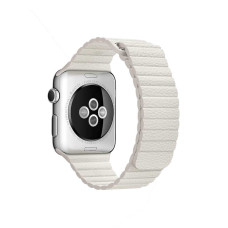 Ремінець для Apple Watch - 42/44/45/46/49mm, Leather Loop, White (HC)