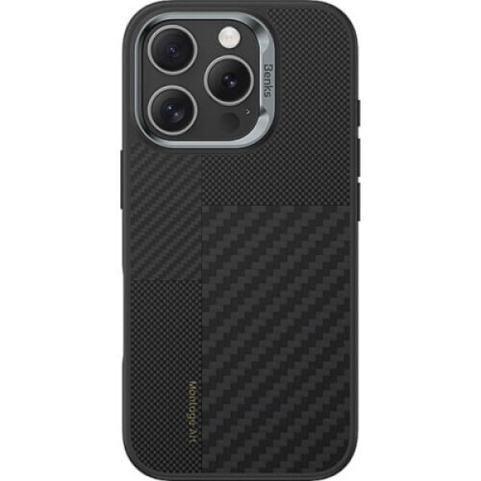 Чохол для iPhone 15 Pro - Benks Montage Armor Air Kevlar (600D/1500D) MagSafe, Black