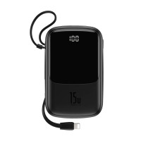Додатковий аккумулятор Baseus 10000mAh Qpow 15W 3A Black