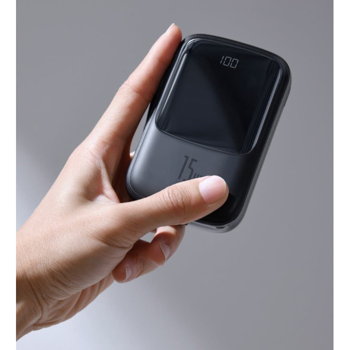 Додатковий аккумулятор Baseus 10000mAh Qpow 15W 3A Black