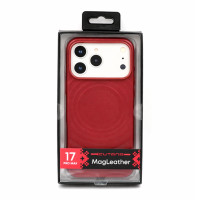 Чохол для iPhone 17 Pro - Cutana Leather MagSafe, Red