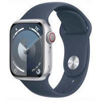 Apple Watch S9 41mm Silver, Storm Blue Sport Band (S/M), LTE