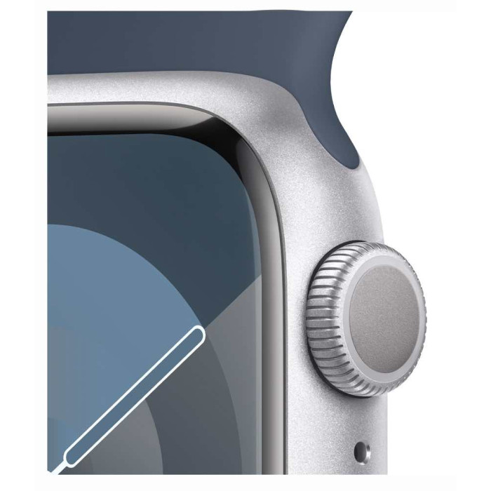 Apple Watch S9 41mm Silver, Storm Blue Sport Band (S/M), LTE