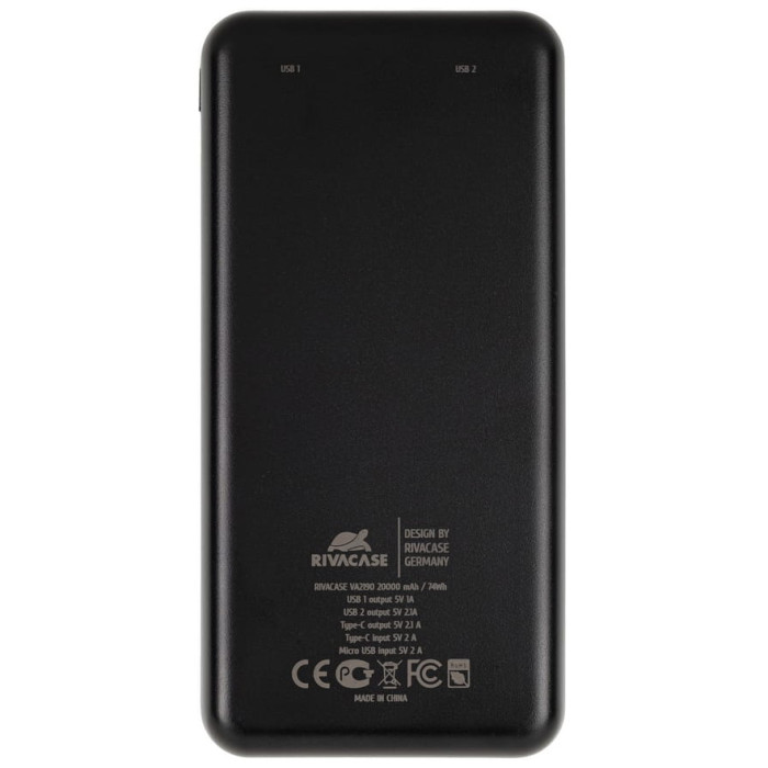 Додатковий аккумулятор RivaCase 20000mAh Black