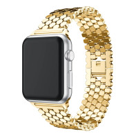 Ремінець для Apple Watch - 38/40/41mm, Braslet Fohuas Luxury Stainless, Gold