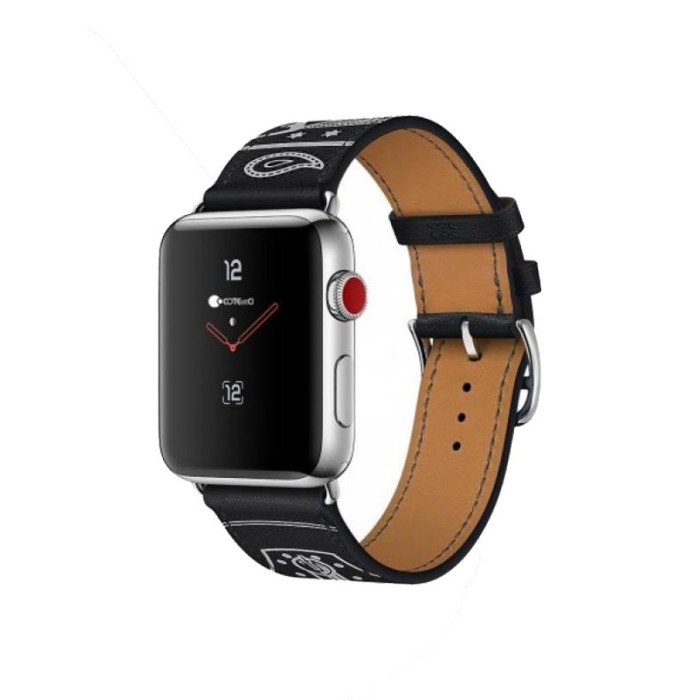 Ремінець для Apple Watch - 42/44mm, COTEetCI Fashion W13 Leather, Black