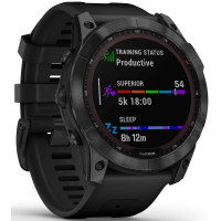 Смарт-годинник Garmin Fenix 7X Sapphire S. Black DLC Titanium w. Black Band