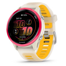 Смарт-годинник Garmin Forerunner 570 42mm Raspberry Aluminum w. Translucent Bone/Mango Band