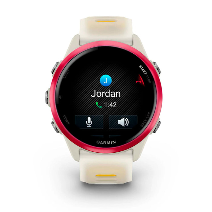 Смарт-годинник Garmin Forerunner 570 42mm Raspberry Aluminum w. Translucent Bone/Mango Band