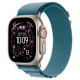 Apple Watch Ultra 3 Natural Titanium, Light Blue Alpine Loop, (Large), LTE