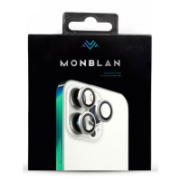 Захисне скло камери для iPhone 13 Pro / 13 Pro Max - Monblan, Metal Ring Series, Silver