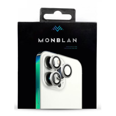 Захисне скло камери для iPhone 13 Pro / 13 Pro Max - Monblan, Metal Ring Series, Silver