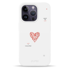 Чохол для iPhone 14 Pro - Pump Silicone Minimalistic MagSafe, Heart Red