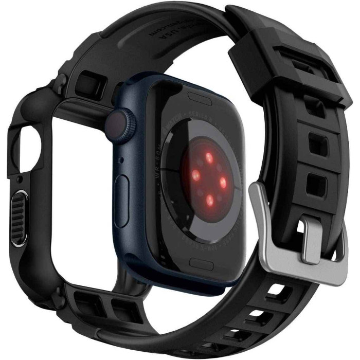 Чохол для Apple Watch - 42/44/45mm, Spigen Rugged Arnor Pro, Black