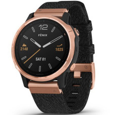 Смарт-годинник Garmin Fenix 6S, Heathered Black Nylon Band, Rose Gold