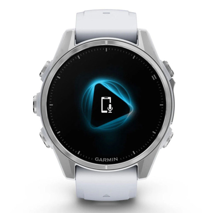 Смарт-годинник Garmin Fenix 8 43mm AMOLED Silver with Whitestone Silicone Band