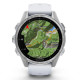 Смарт-годинник Garmin Fenix 8 43mm AMOLED Silver with Whitestone Silicone Band